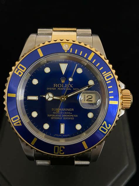 80s blue and gold submariner rolex|Rolex Submariner vintage price.